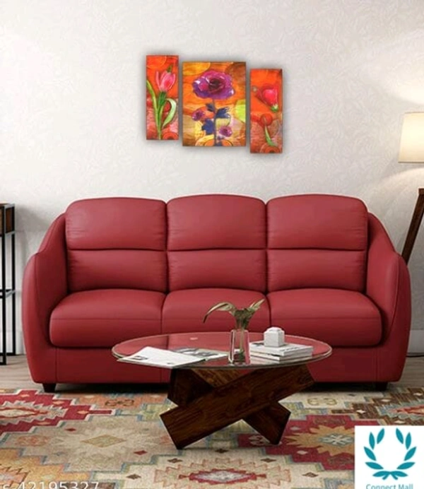 RM Style set of 3 pieces SunFlowers UV wall Decor & Gifting painting - Wood, Painted, Pack of3